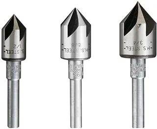 General Tools 3 Piece Countersink Bit Set #195ST, Includes 1/2 in, 5/8 in. and 3/4 in. Bits