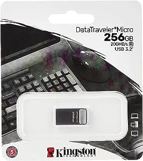 Kingston USB 3.2 Flash Drive DataTraveler micro 256 GB USB 3.2 Silver