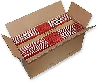 FIS Pack of 50 Pieces PP Lever Arch Box File Red