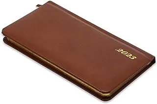 FIS 2023 Slim Diary Bonded Leather English 1Sides Padded Brown -FSDI52EGB23BR