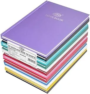 FIS FSNBA5SLPPASST 100-Sheets Single Line PP Cover Notebook 12-Pieces, A4 Size, Multicolor