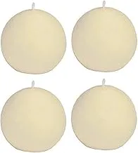 Biedermann & Sons Round-Shaped 2-3/8-Inch Diameter Ball Candles, Set of 4, Champagne