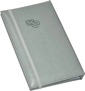 FIS FSAD25X13.5PUA Executive Address Book with Arabic/Italian PU Padded Cover, 60 Sheets, 250 mm x 135 mm Size, Grey