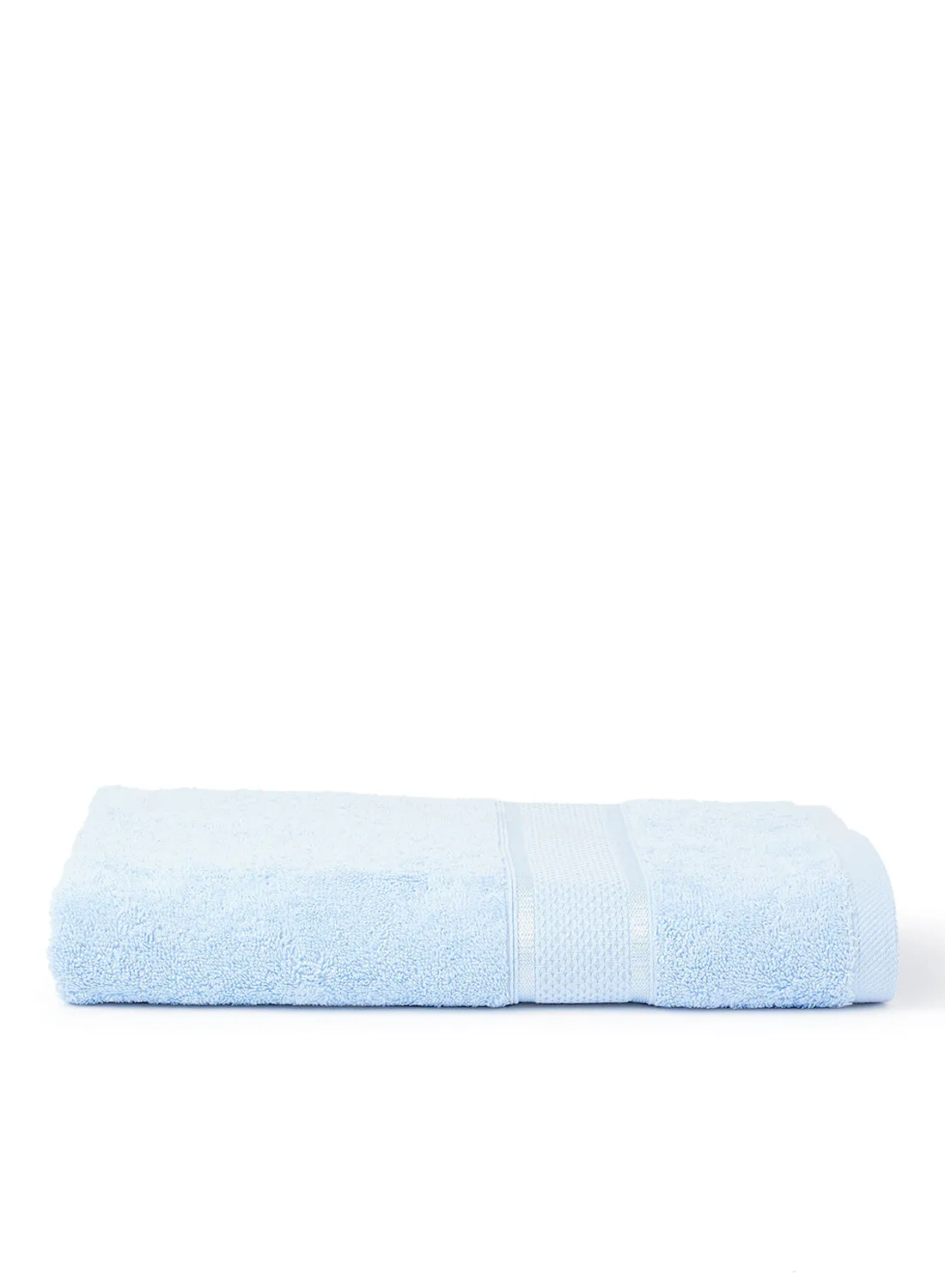 White Rose Terry Dyed Bath Towel With Viscose Border Blue 80x160cm