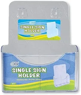 FIS FSNAA4-1 Single Layer Sign Holders, A4 Size, Transparent