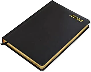 FIS Golden Diary 2023 (English) Black، A5 - FSDI23EG23BK