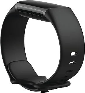 Fitbit Charge 5 Infinity Accessory Band, Official Fitbit Product, Black, Large, FB181ABBKL