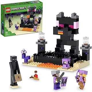 LEGO 21242 Minecraft The End Arena, Player-vs-Player Battle Playset with Lava, Ender Dragon and Enderman Figures, Action Toys for Kids, Boys and Girls 8 Plus Years Old