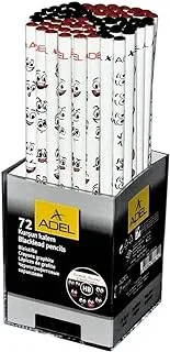 Adel ALPE-130624 Black Lead Wood Pencils 72-Pieces