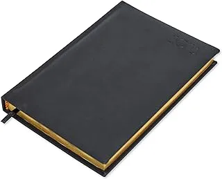 FIS Golden Diary 2023 (English) A5, Italian PU, 1-Side Padded, Black - FSDI20EG23BK