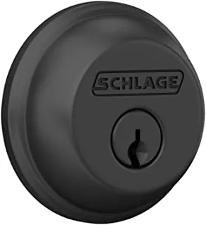 Schlage B60 N 622 Deadbolt, Keyed 1 Side, Highest Residential Security, Matte Black