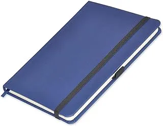 FIS Italian PU Cover Notebook, Size 13x21CM,Single Line,96 Sheets,Ravenna,Blue -FSNBEX13X21RBL