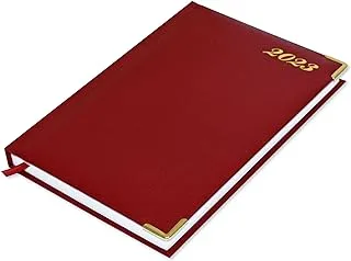 FIS 2023 A5 Diary,Gold Corenrs,English Vinyl 1Side Padded Maroon -FSDI22E23MR