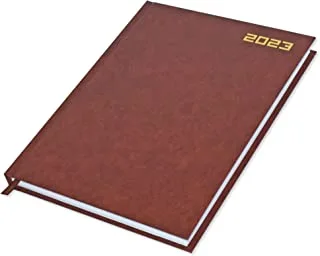 FIS 2023 Executive Diary English Vinyl Hard Cover Brown - FSDI88EN23BR