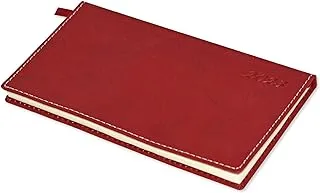 FIS 2023 Slim Diary Italian PU Round Corner (English) Sewn Cover Maroon - FSDI58E23MR