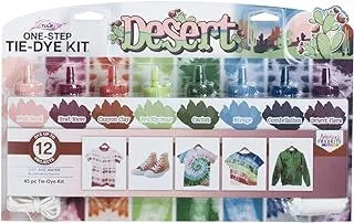 Tulip One-Step Tie-Dye Kit, Desert Colors, Easy Craft Activity, Permanent Fabric Designs, 8-Color