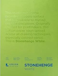 Legion Stonehenge Pad, 9 X 12 inches, White, 15 Sheets