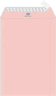 FIS FSEE1033PPIB25 100GSM Peel and Seal Executive Laid Paper Envelopes 25-Pieces, 10-Inch x 7-Inch Size, Pink