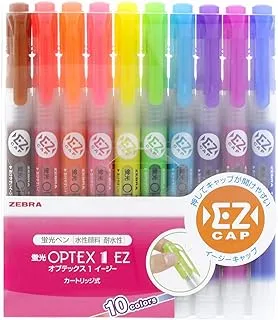 Zebra WKS11-10C Optex 1 EZ Highlighter 10-Pieces Set