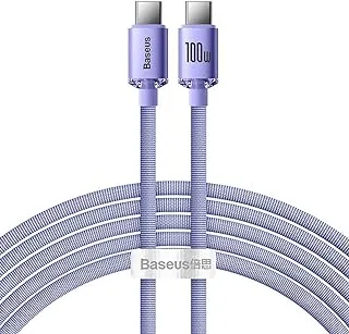 Baseus Crystal Shine Series Fast Charging Data Cable Type-C to Type-C 100W 2m Purple