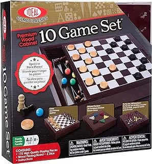 Alex 10 in 1 Wooden Games Set - 8 Years & Above,