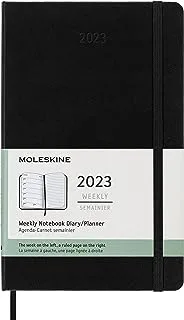 Moleskine Classic 12 Month 2023 Weekly Planner, Hard Cover, Large (12.7 cm x 21 cm), Black