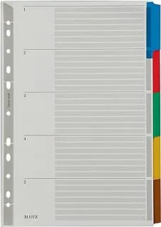 Esselte leitz cardboard index blank a4 cardboard, 5 sheets, grey