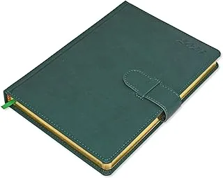 FIS Golden Agenda Diary 2023 (English) Italian PU, 1-Side Padded, Green - FSDI75EPG23GR