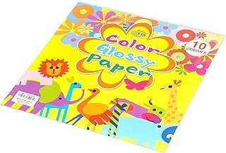 FIS FSPA10C1 Color Glossy Paper 10-Pieces, 24.4 cm x 25.2 cm Size