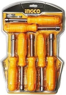 INGCO 7 Pcs Nut Screwdriver Set, Professional & , Set for Home Repair, Improvement, HKNSD0701