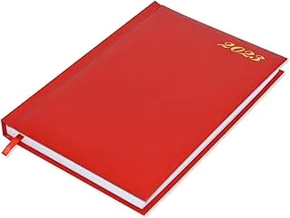 FIS 2023 A5 Diary,Vinyl, English 1 Side Padded Red -FSDI18E23RE