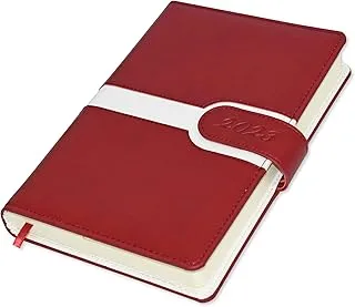 FIS 2023 Diary A5 Italian PU English with Magnetic Loop, Maroon - FSDI85E23MR