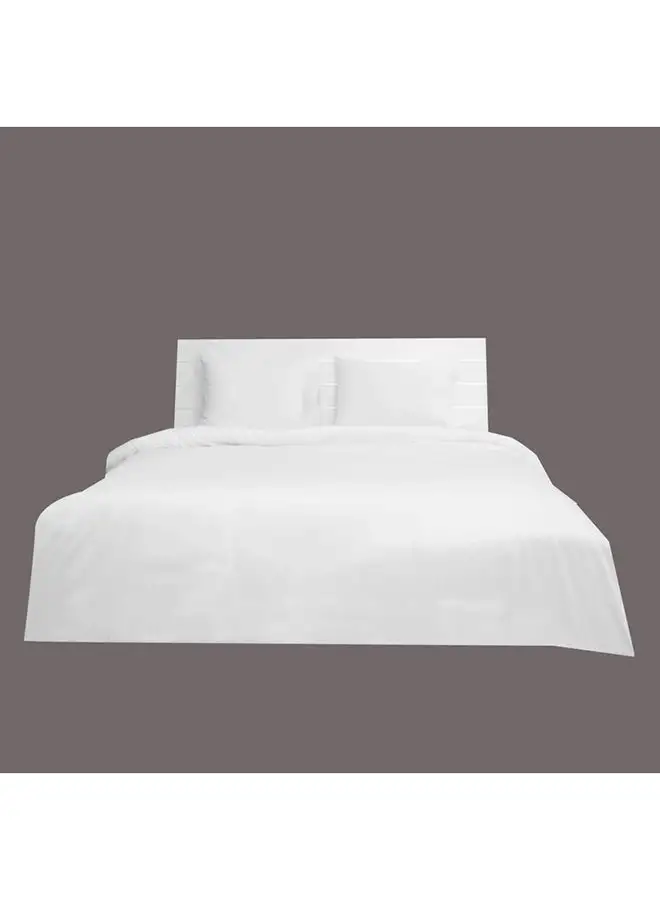 Hotel Linen Klub Hotel Linen Queen Duvet Cover 250tc Sateen Plain 100% Cotton White 246x245cm