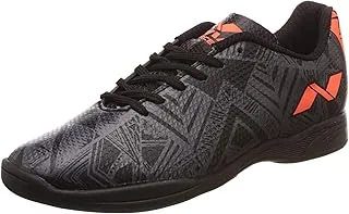 Nivia 812 Synthetic Encounter Futsal Shoe (Black, 9 UK / 10 US / 43 EU) | PVC Synthetic Leather & TPU Sole | For Indoor, Artificial Grass Turf Football/Futsal games