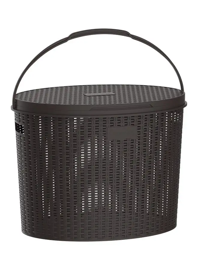 Cosmoplast Rattan Picnic Basket-D Brown 27.0Liters