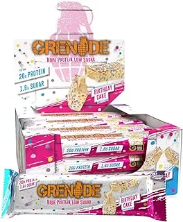 Grenade High Protein, Low Sugar Bar - Birthday Cake, 12 x 60 g