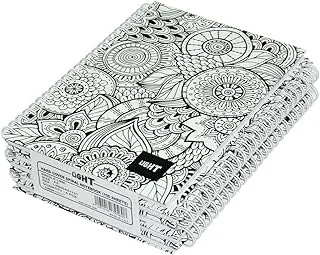 FIS LINBSA51701 Single Line 100 Sheets Spiral Hard Cover Notebook 5-Pieces, A5 Size