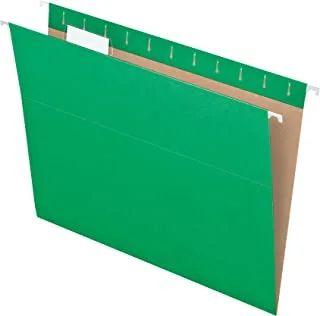 Pendaflex Recycled Hanging Folders, Letter Size, Bright Green, 1/5 Cut, 25/BX (81610)