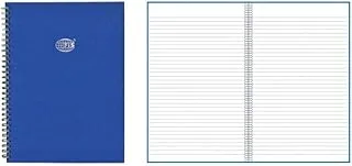 FIS FSMNA52QSB 8 mm Single Ruled Spiral 96 Sheets Manuscript Book 5 Pack, 2 Quire Size Blue