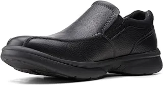 Clarks Men's Bradley Step Loafer, Black Tumbled Leather, 45 EU