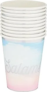 Prickly Pear Salam Baby Shower Party Cups 10-Pieces, Pastel/Iridescent