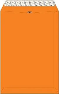 FIS fsec8027pbor50 80 gsm peel and seal neon envelopes 50-pack, 324 x 229 mm size, orange