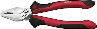 Wiha 43421 EU Industrial Middle East Essential Combination Plier, 180 mm Length, Black/Red