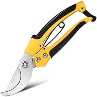 ECVV Deli Pruning Shears (Black and yellow series), 8' Stainless Steel blade Aluminum alloy adhesive handle, DL2770