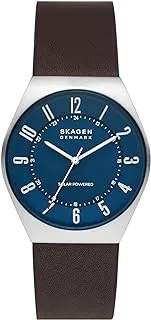 Skagen Watch for Men Grenen Solar Solar-Powered, at Least 50% Recycled Stainless Steel Watch, 37 mm case Size