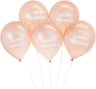 Talking Tables Happy Birthday Balloons 5-Pieces Set, Rose Gold