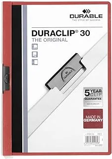 Durable Duraclip File, A4 Size, Red Color - DUPG2200-03