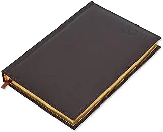 FIS Golden A5 Diary 2023 (English) Dark Brown - FSDI26EG23DBR