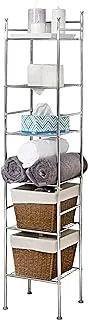 Honey-Can-Do BTH-03484 6 Tier Metal Tower Bathroom Shelf, 12.6â€ L x 11â€ W x 59.8â€ H, Chrome