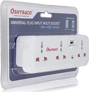 أوشتراكو Universal Plug Input Multi Socket